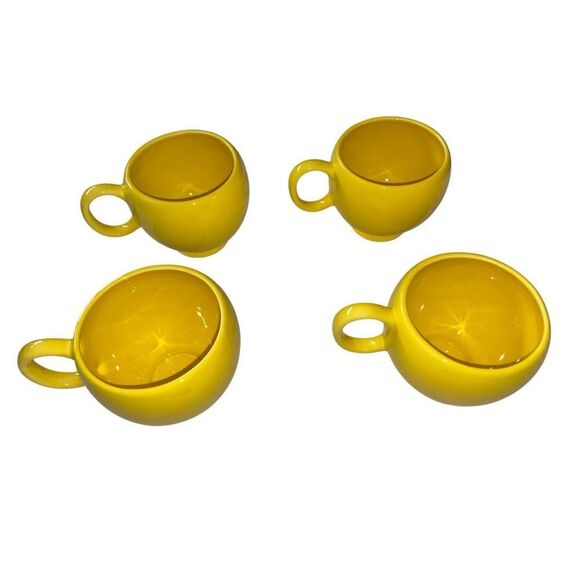 Set Of 4 Teleflora Smiley Face Mugs Planters Ice Cream Bowl Dishes Home Decor - Picture 3 of 12